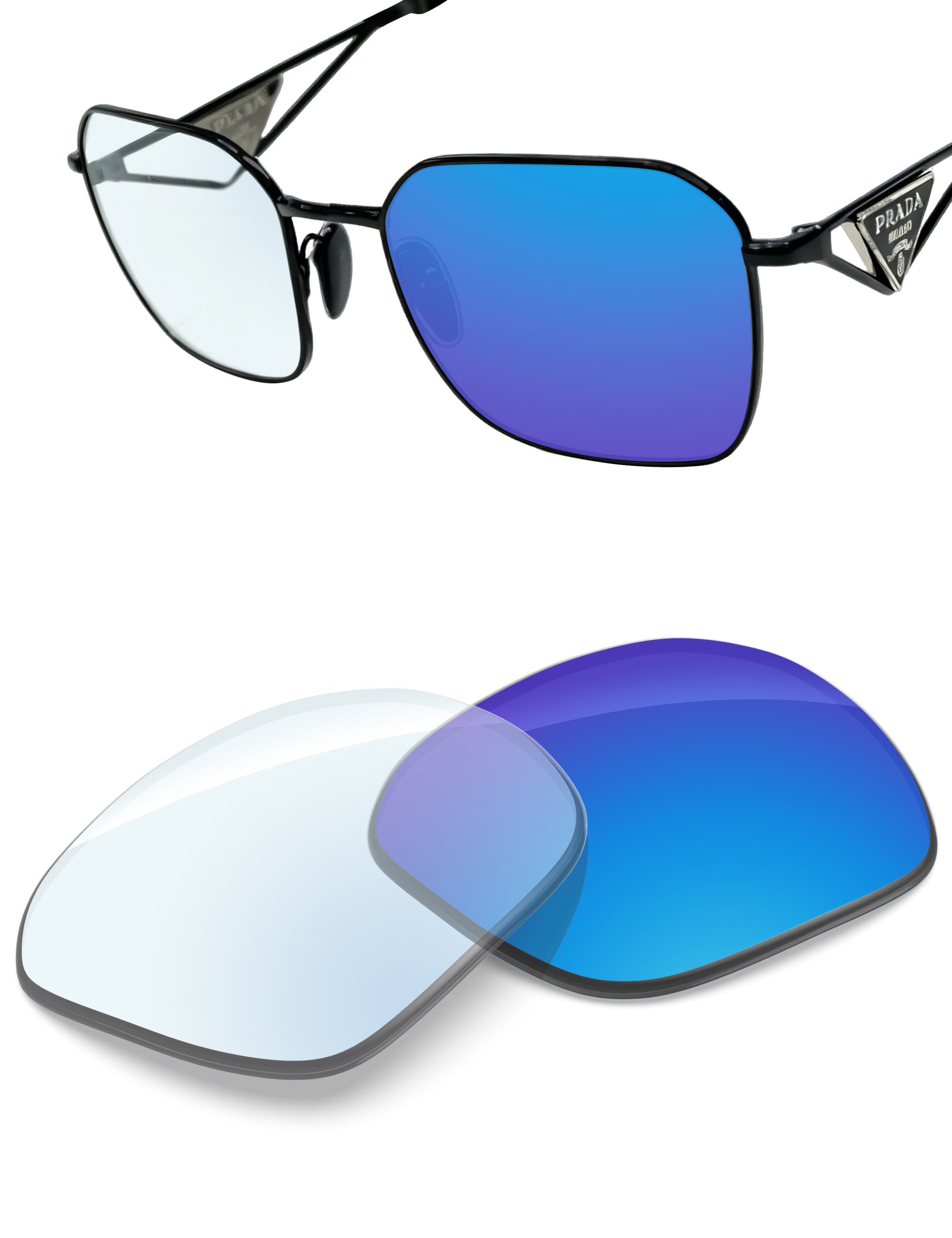 Sky Blue FlashMirror™ Photochromic-Non-Polarized