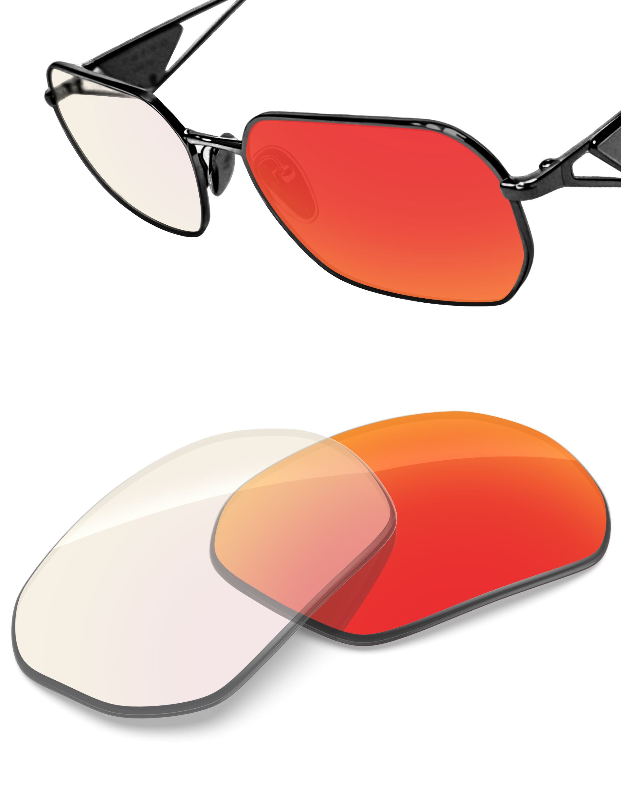 Fire Red FlashMirror™ Photochromic-Non-Polarized