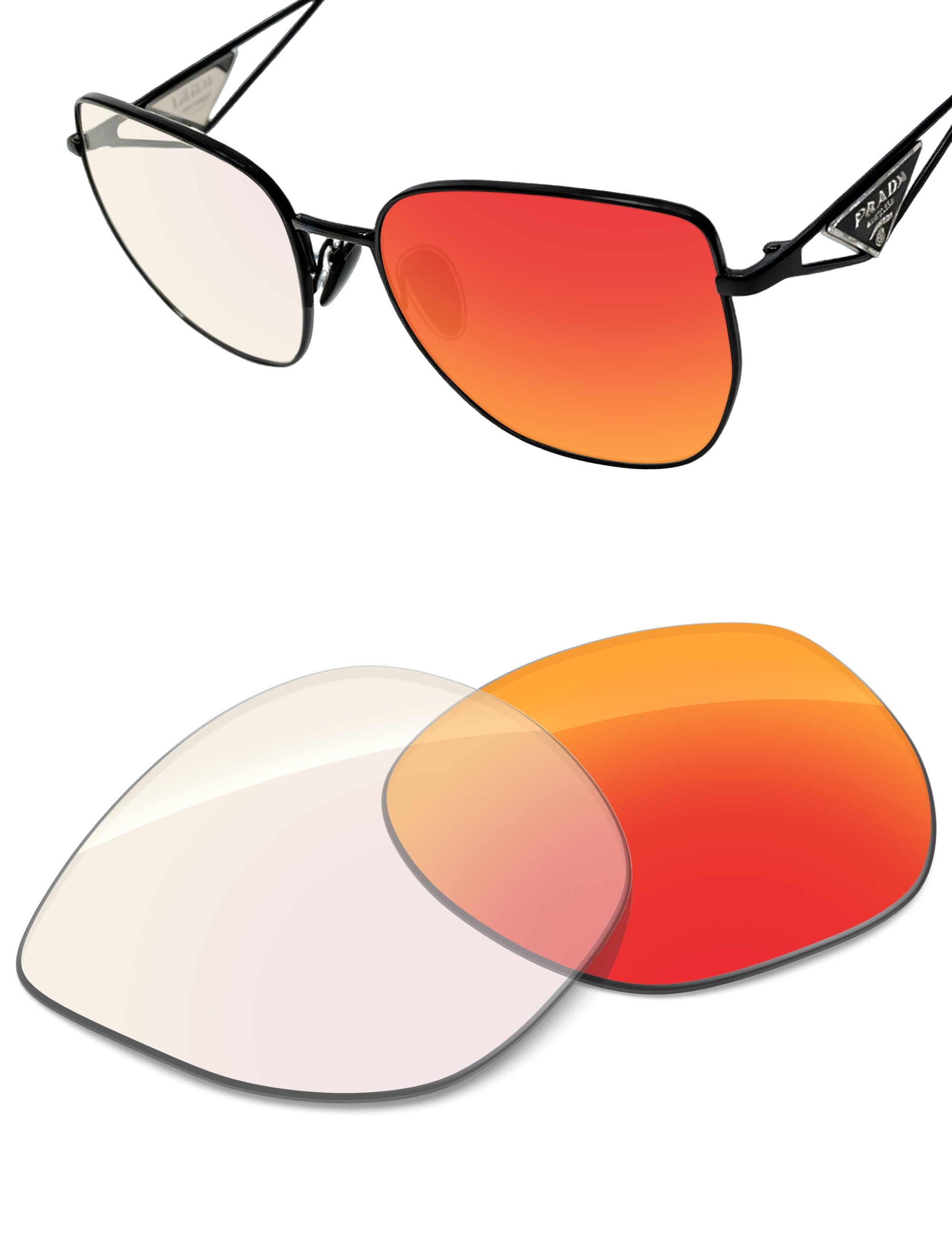 Fire Red FlashMirror™ Photochromic-Non-Polarized