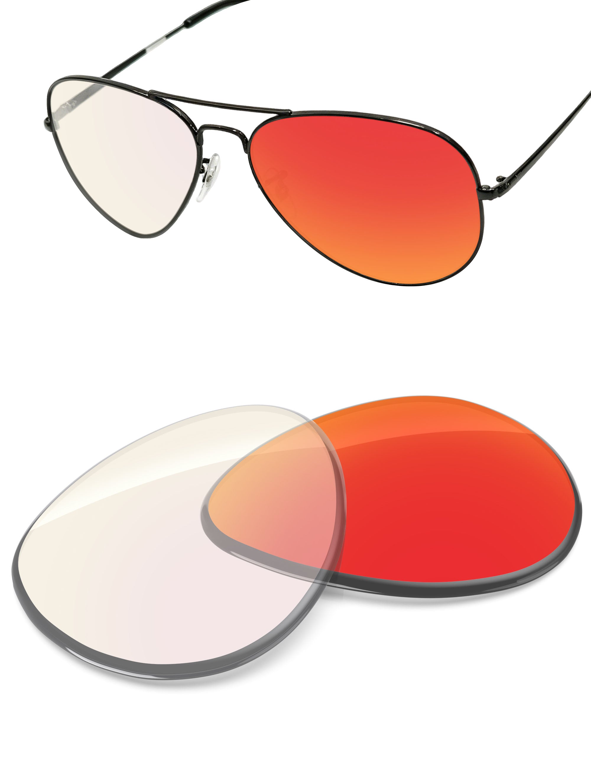 Fire Red FlashMirror™ Photochromic-Non-Polarized