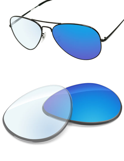 Sky Blue FlashMirror™ Photochromic-Non-Polarized