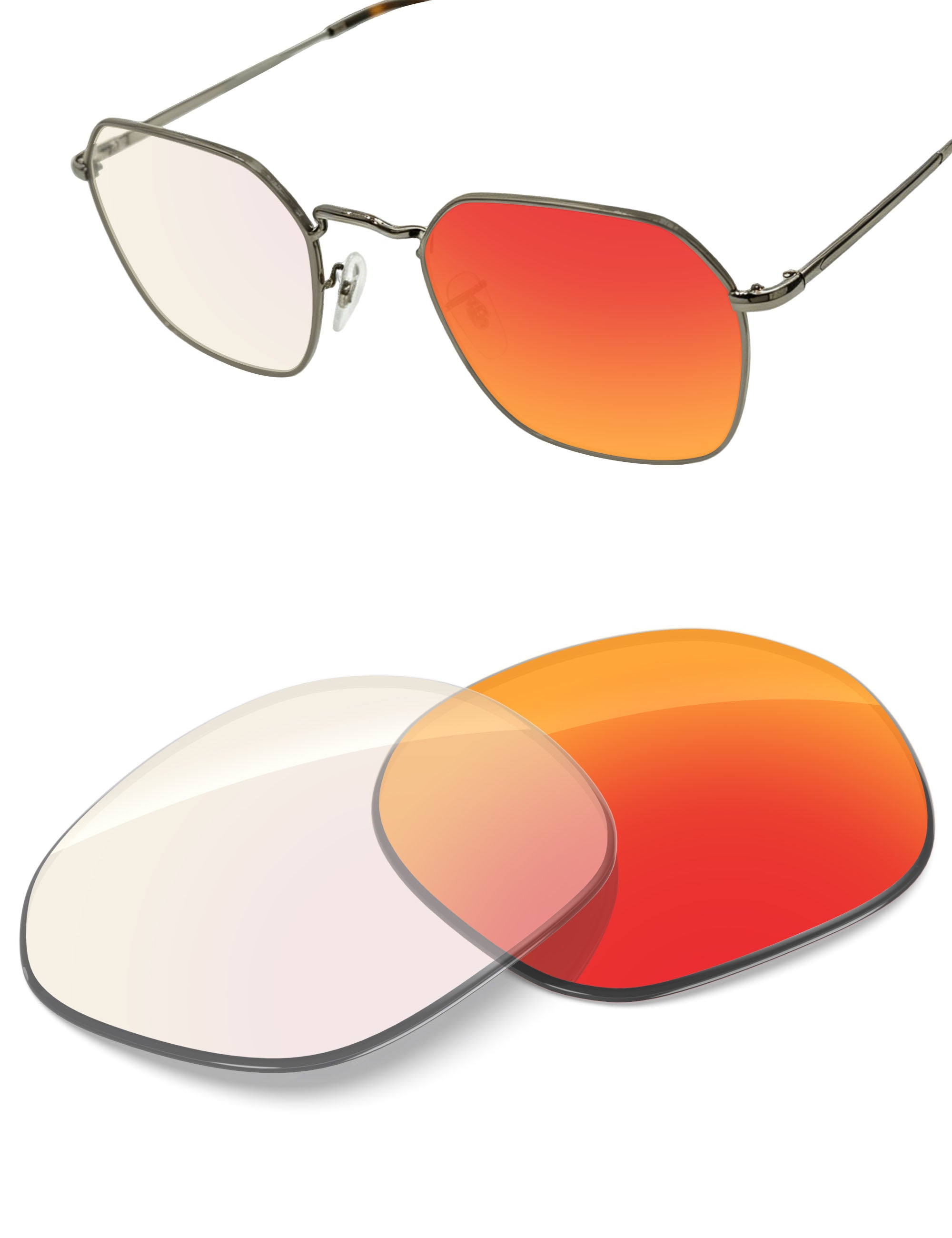 Fire Red FlashMirror™ Photochromic-Non-Polarized