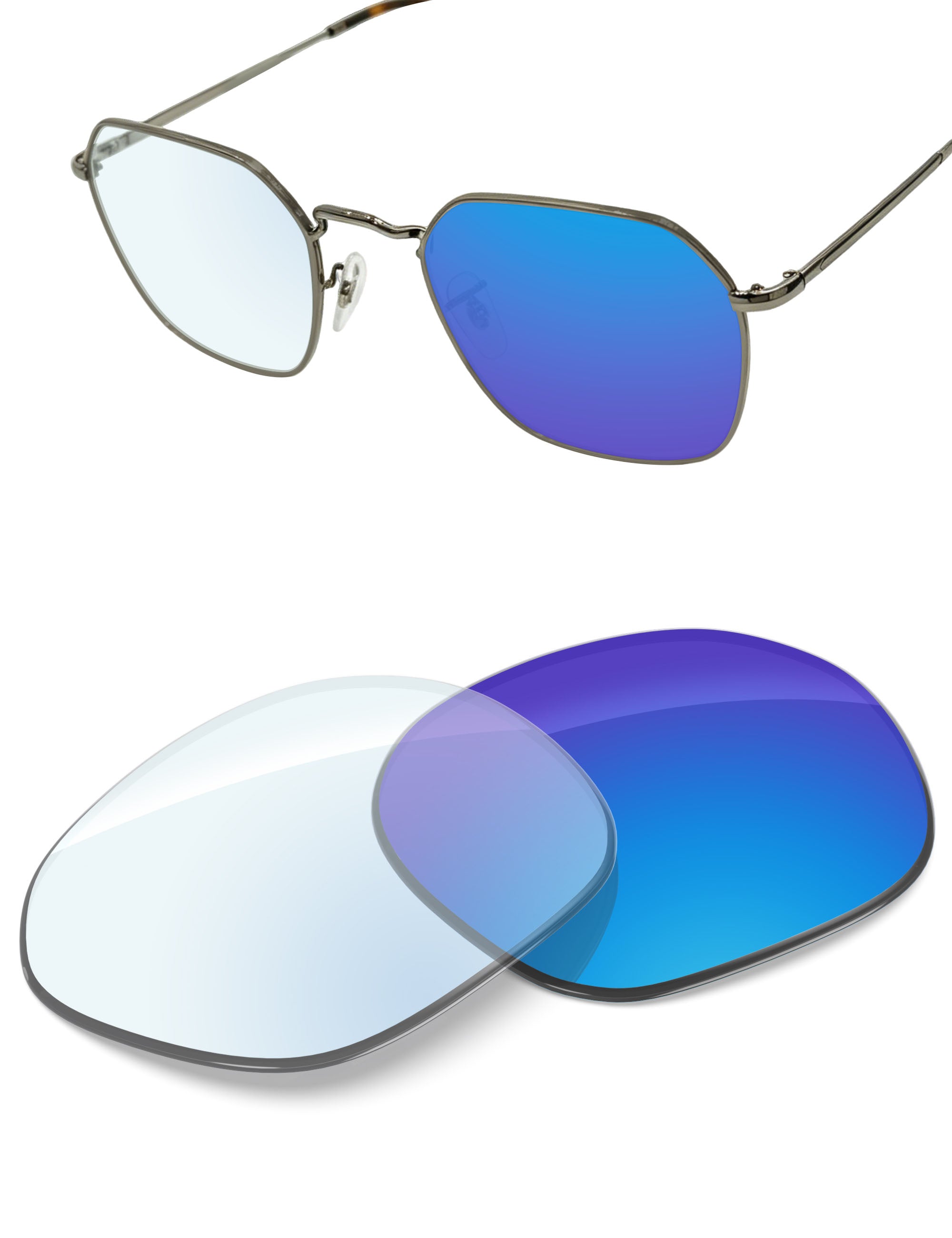 Sky Blue FlashMirror™ Photochromic-Non-Polarized