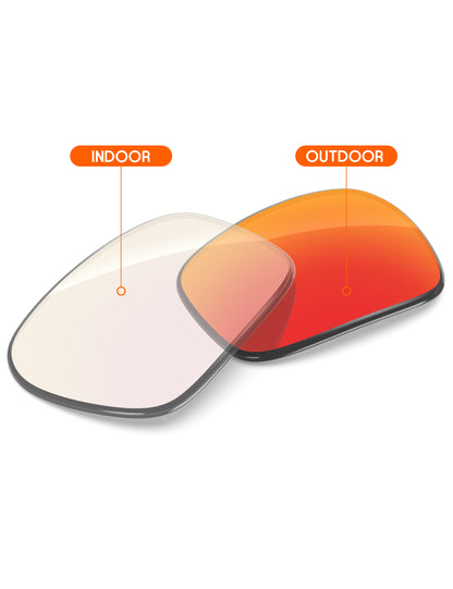 Fire Red FlashMirror™ Photochromic-Non-Polarized