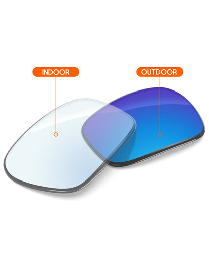 Sky Blue FlashMirror™ Photochromic-Non-Polarized