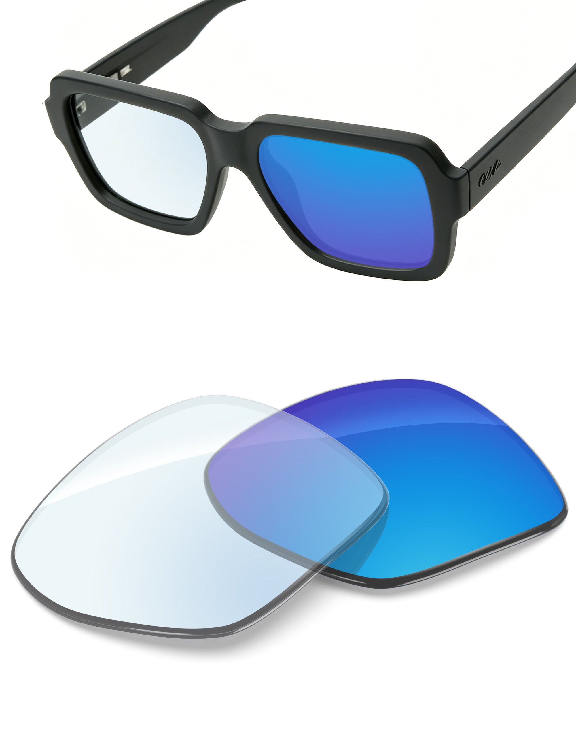 Sky Blue FlashMirror™ Photochromic-Non-Polarized