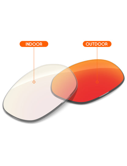 Fire Red FlashMirror™ Photochromic-Non-Polarized