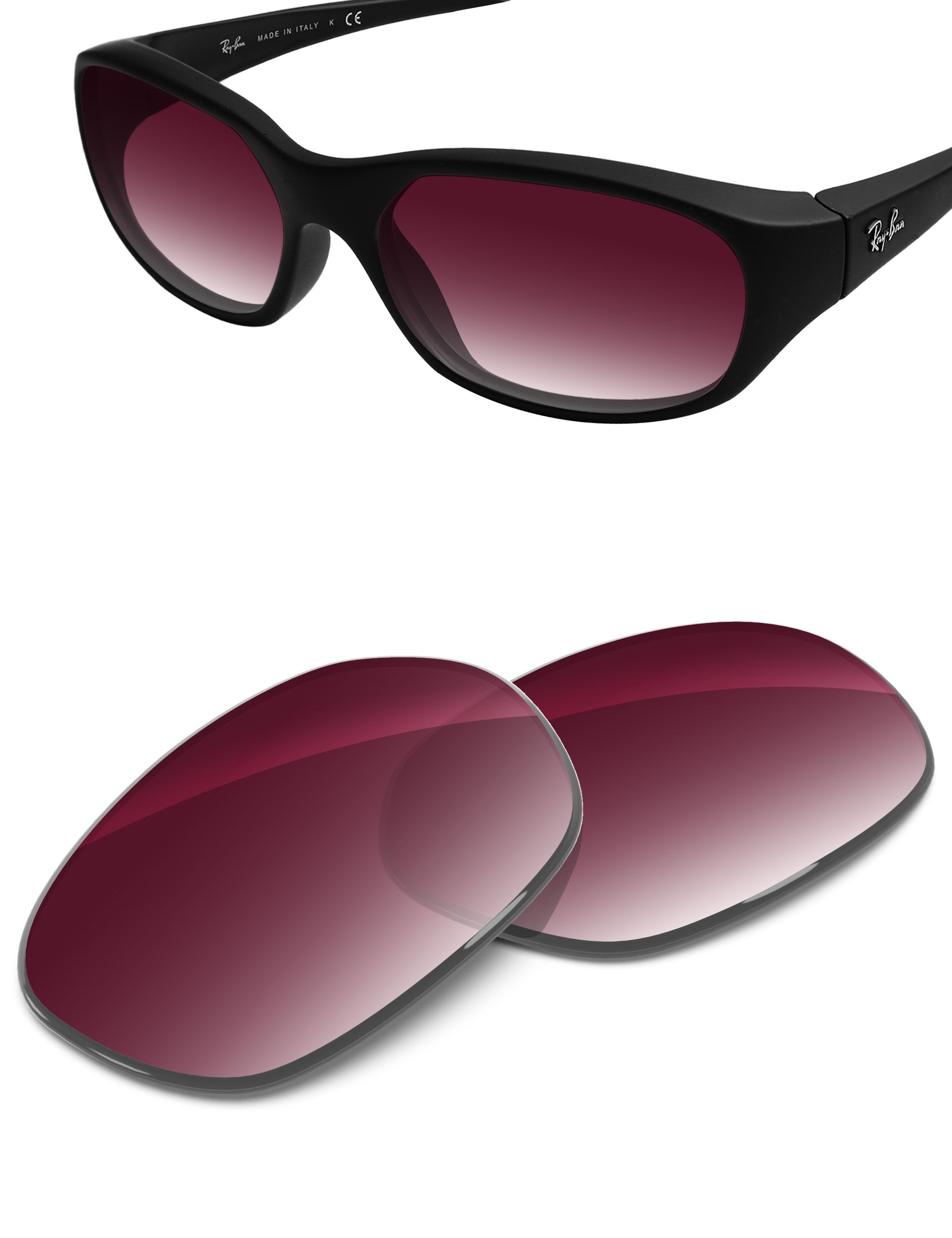 Wine Red Gradient-Non-Polarized