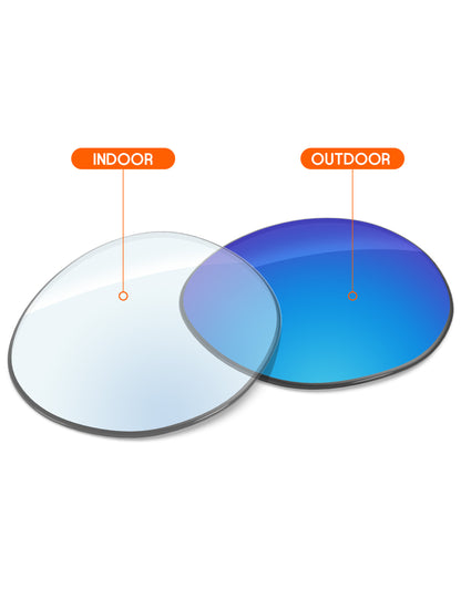 Sky Blue FlashMirror™ Photochromic-Non-Polarized