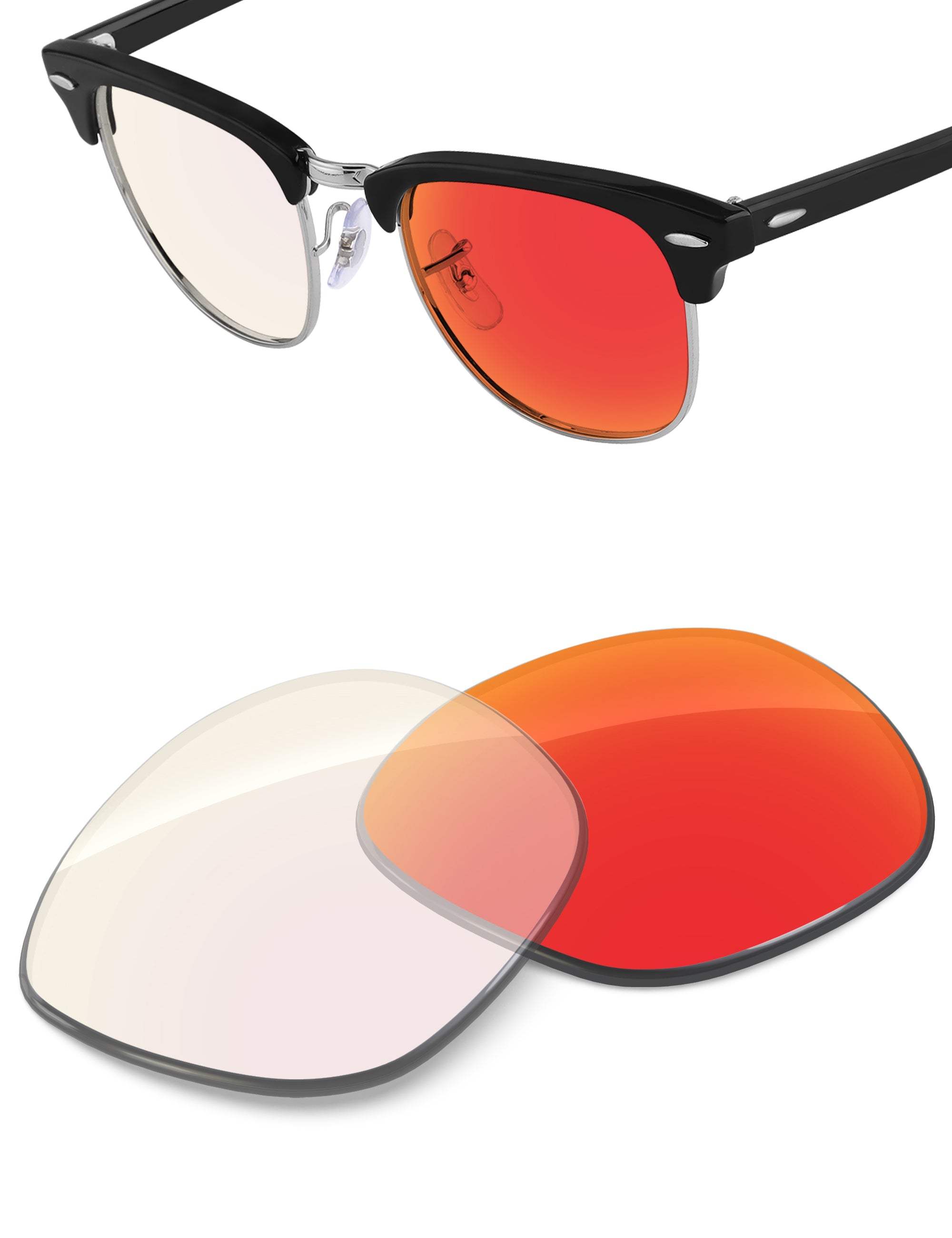 Fire Red FlashMirror™ Photochromic-Non-Polarized