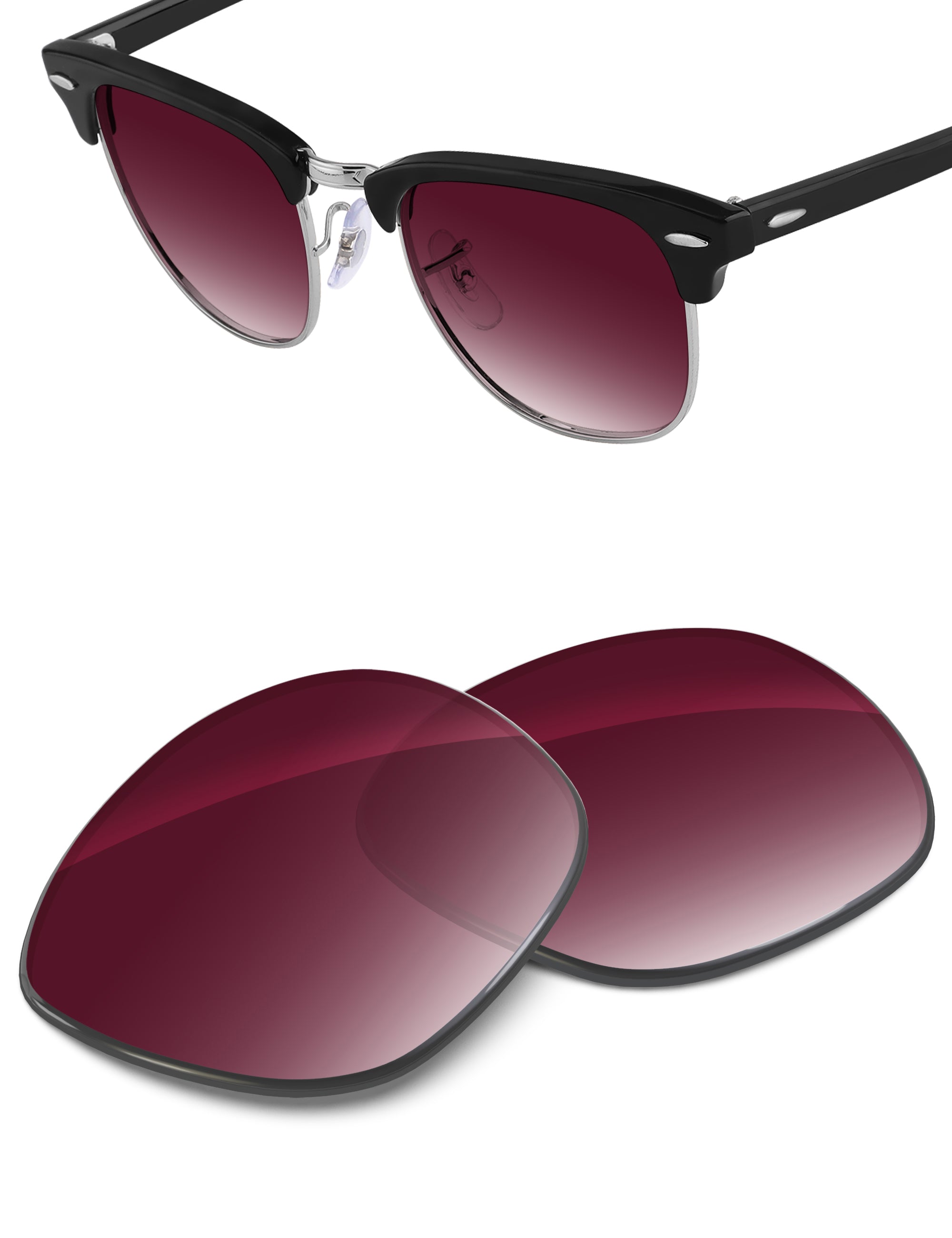Wine Red Gradient-Non-Polarized