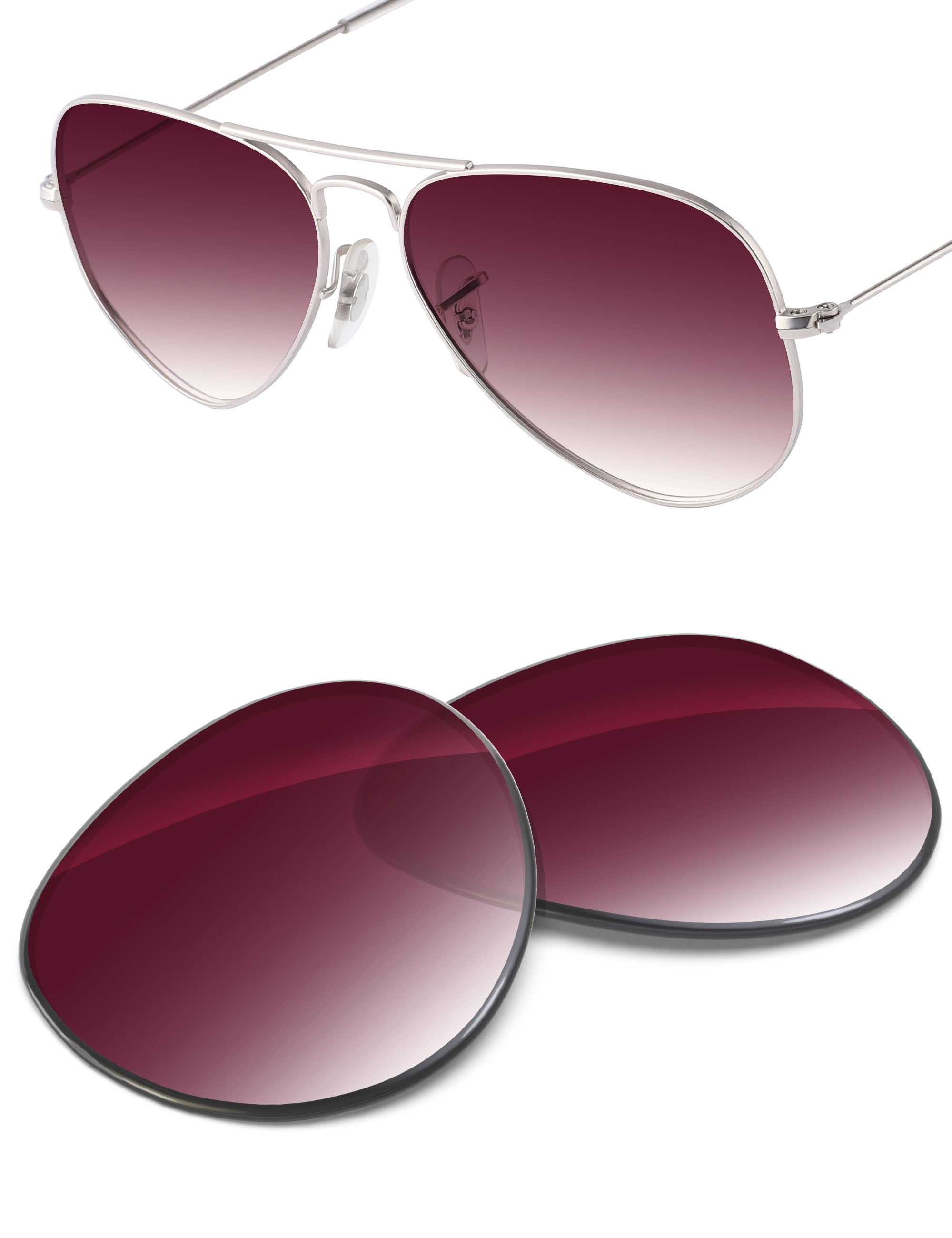 Wine Red Gradient-Non-Polarized