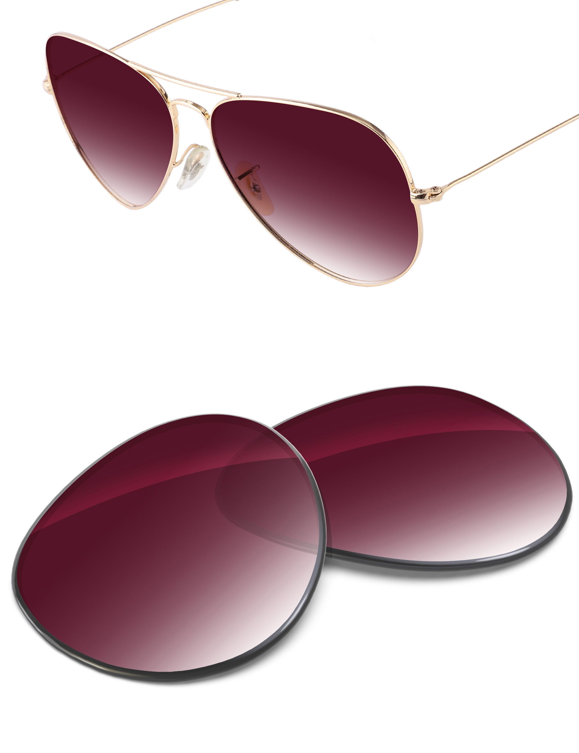 Wine Red Gradient-Non-Polarized