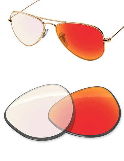 Fire Red FlashMirror™ Photochromic-Non-Polarized