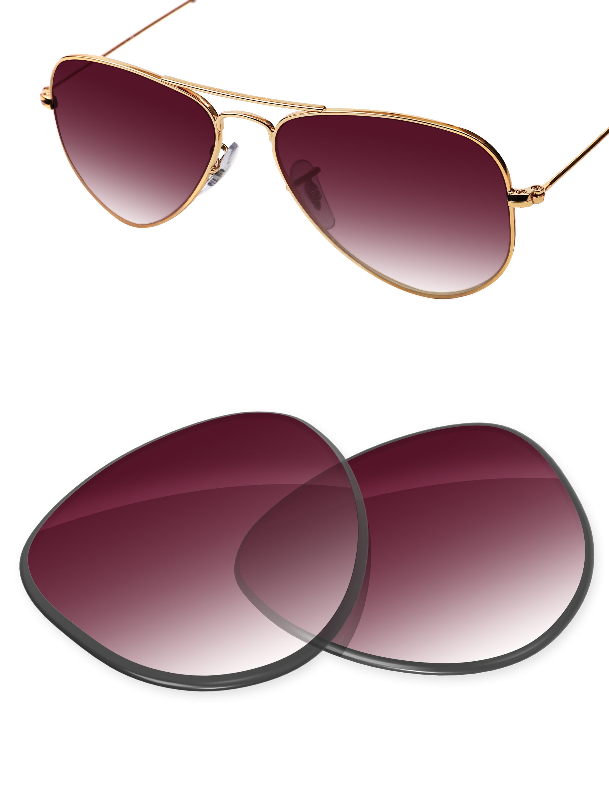 Wine Red Gradient-Non-Polarized