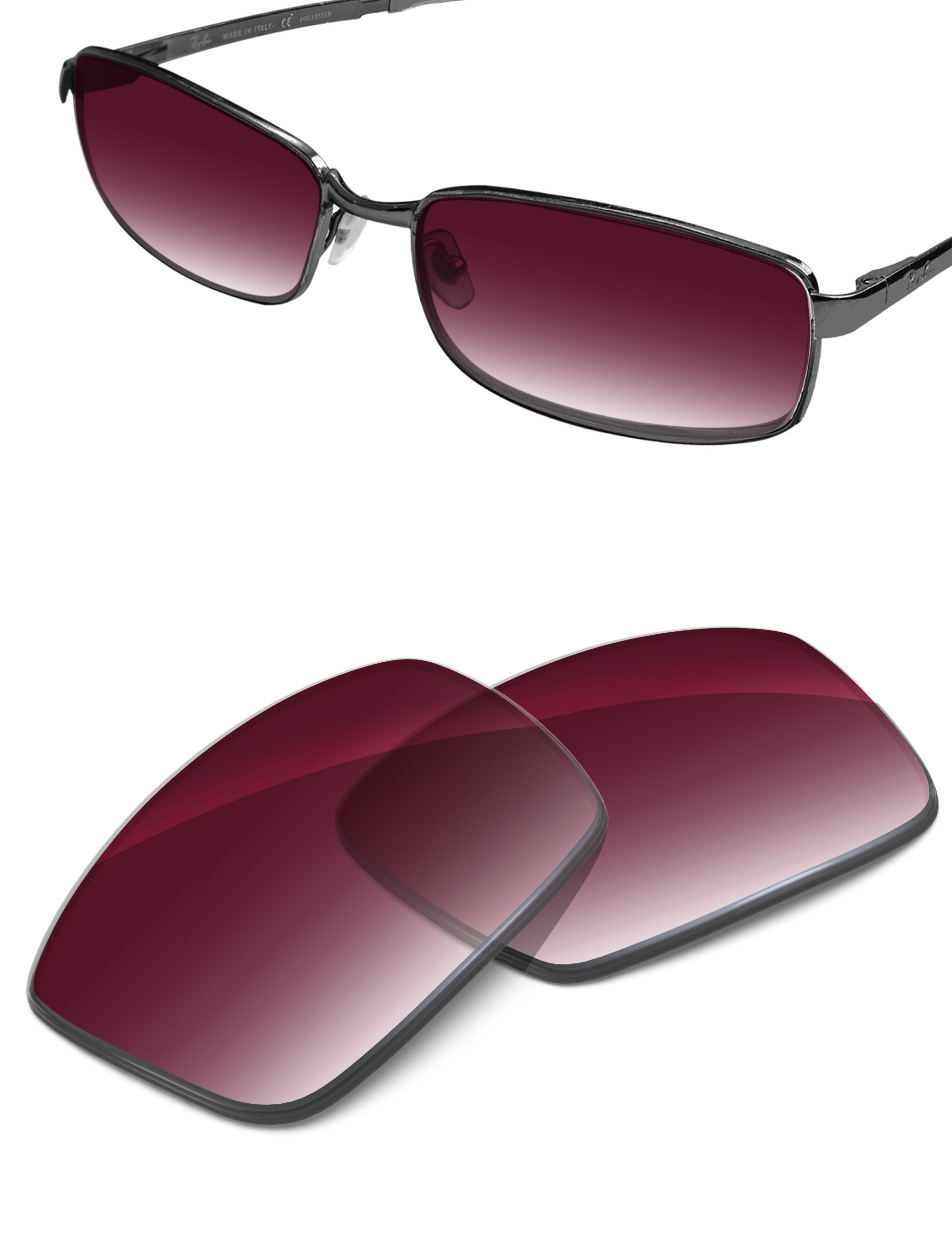 Wine Red Gradient-Non-Polarized