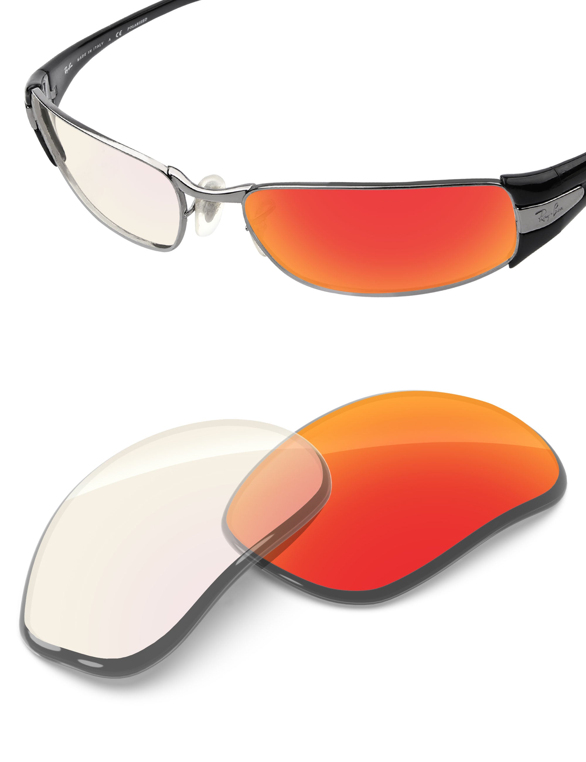 Fire Red FlashMirror™ Photochromic-Non-Polarized
