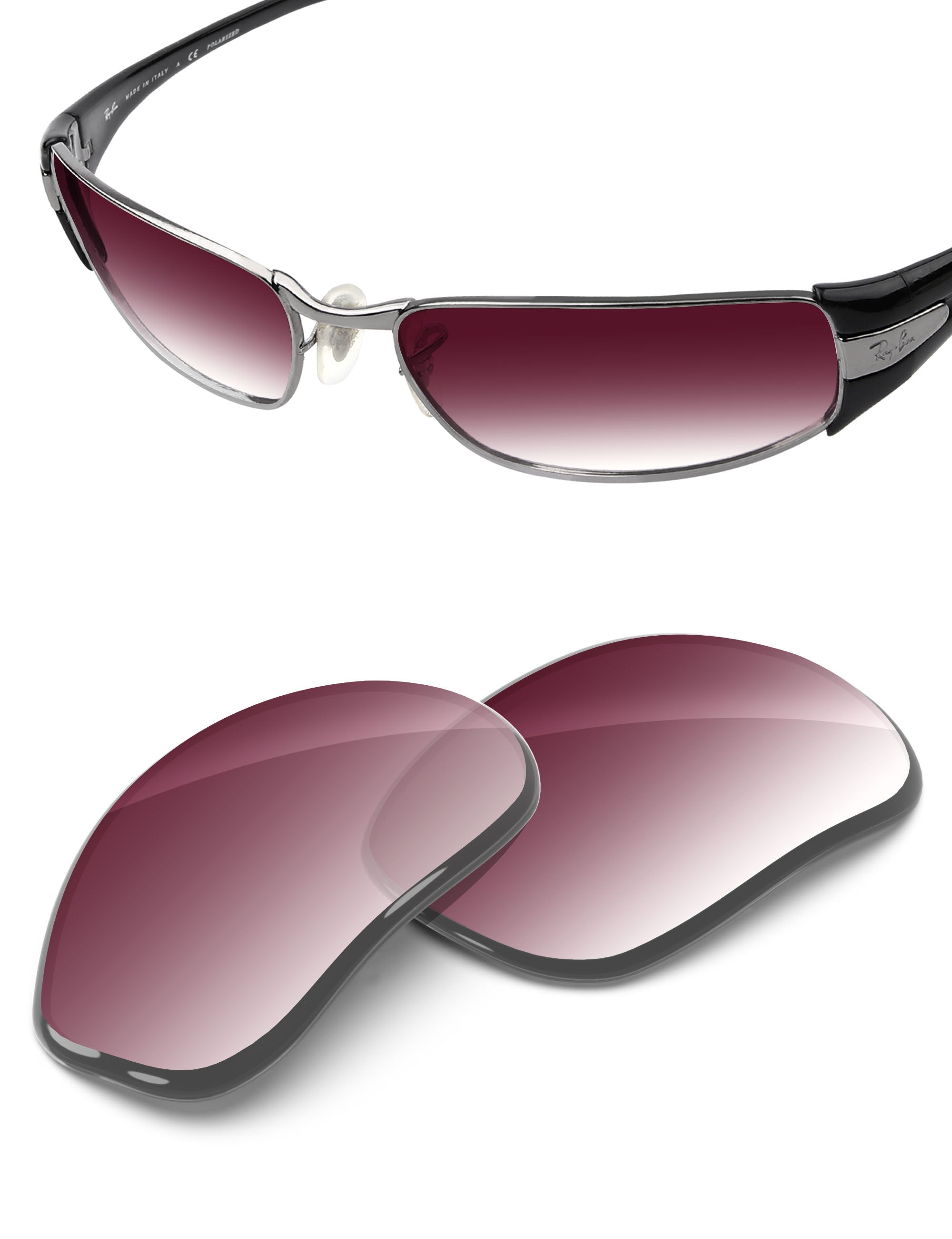Wine Red Gradient-Non-Polarized