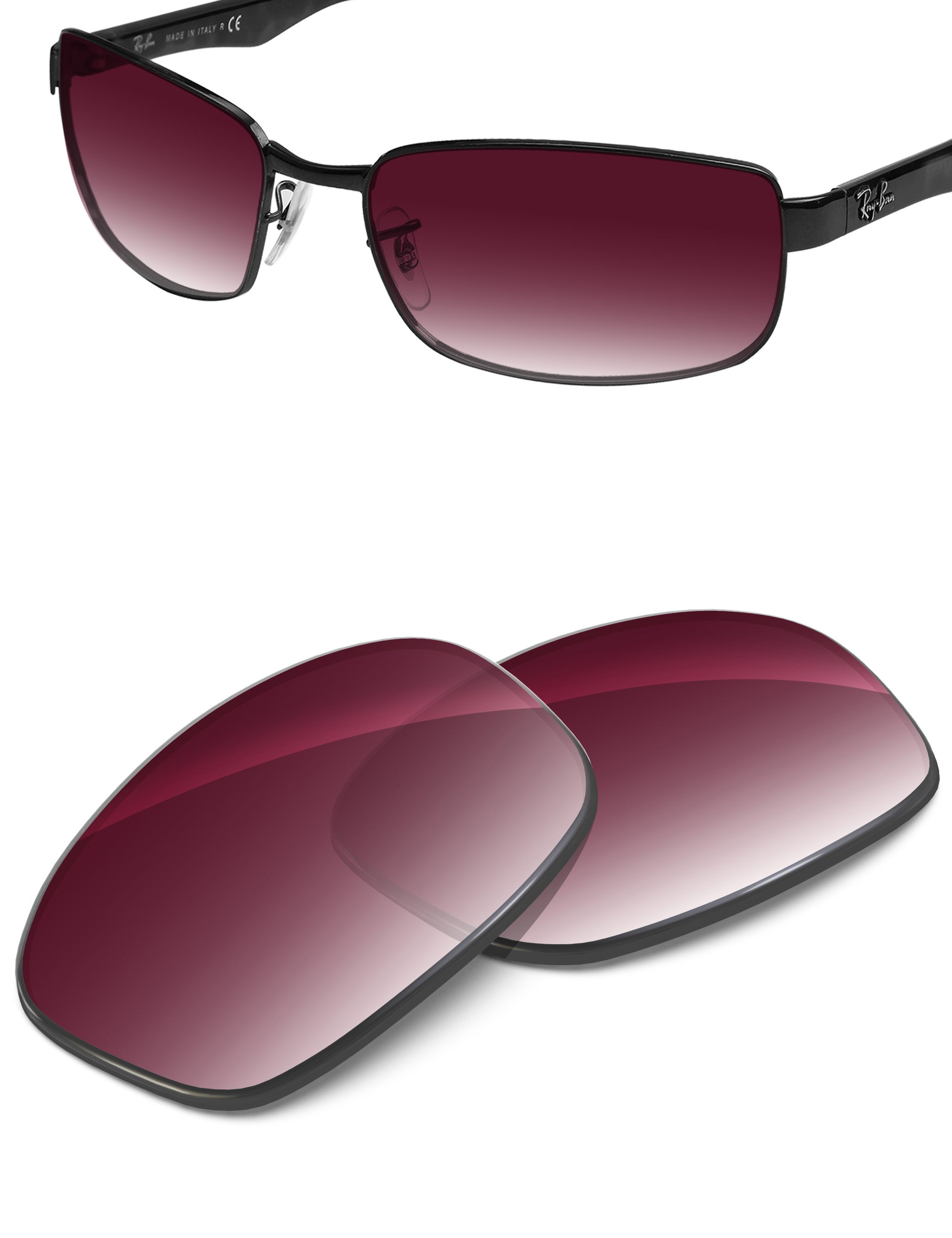 Wine Red Gradient-Non-Polarized