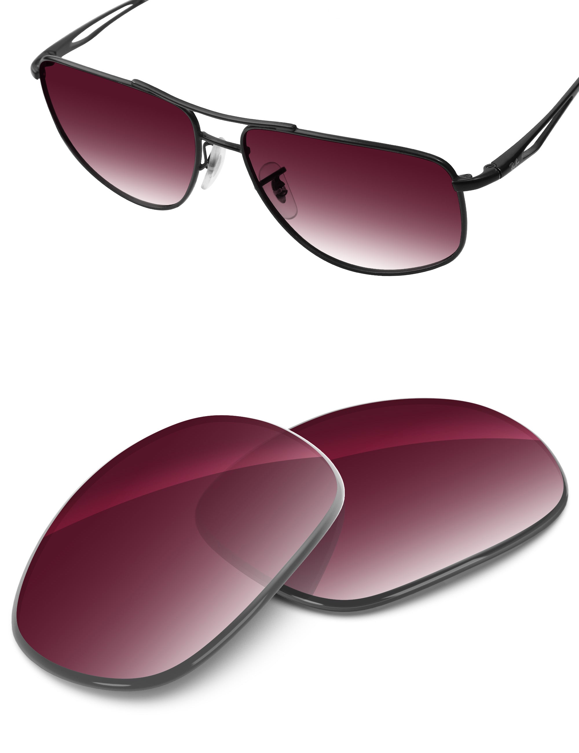 Wine Red Gradient-Non-Polarized