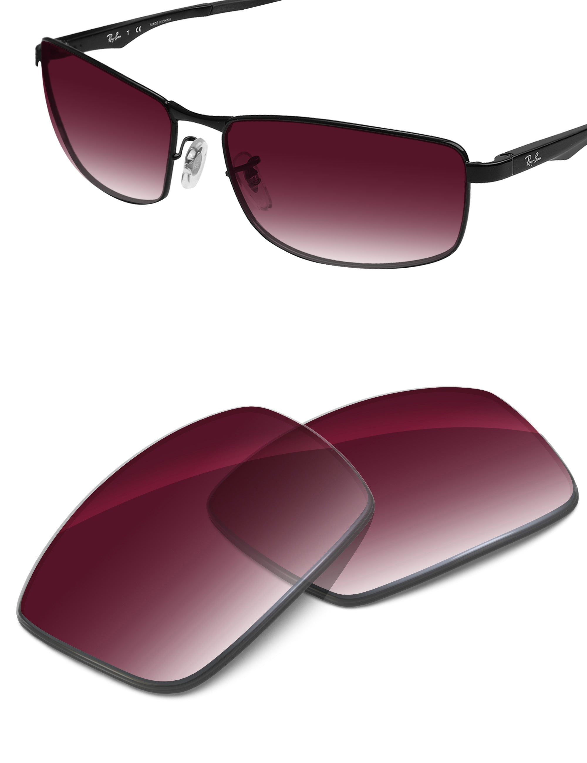Wine Red Gradient-Non-Polarized