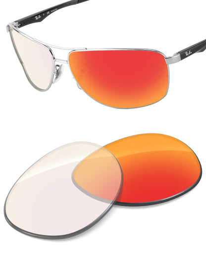 Fire Red FlashMirror™ Photochromic-Non-Polarized