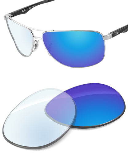 Sky Blue FlashMirror™ Photochromic-Non-Polarized