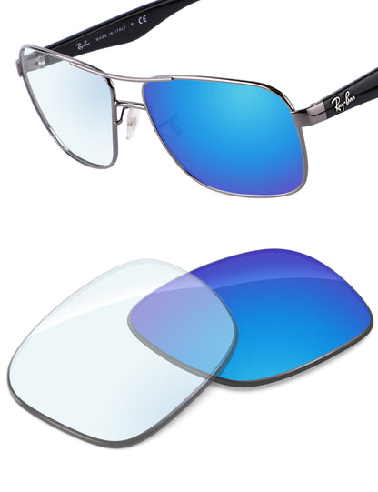 Sky Blue FlashMirror™ Photochromic-Non-Polarized