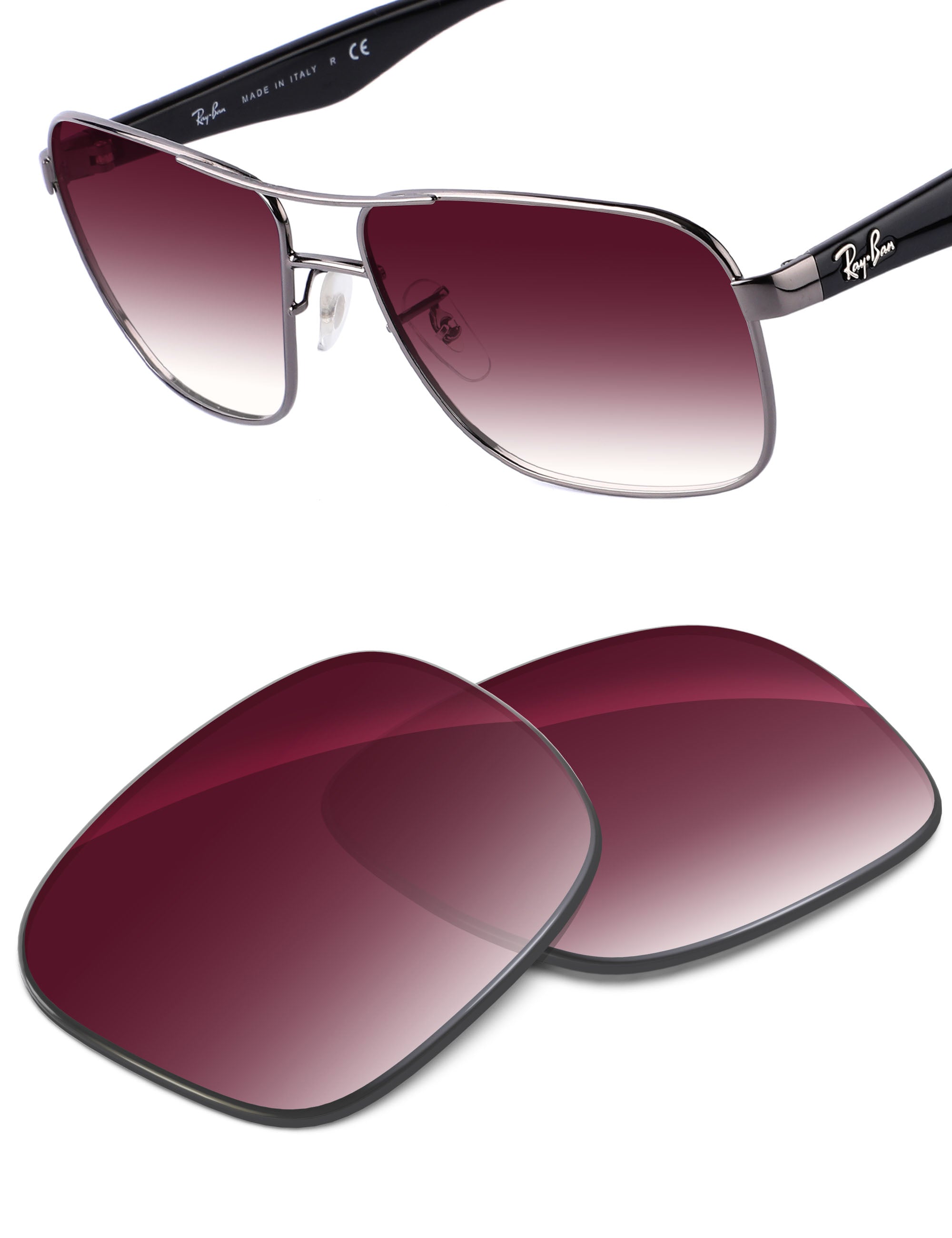 Wine Red Gradient-Non-Polarized
