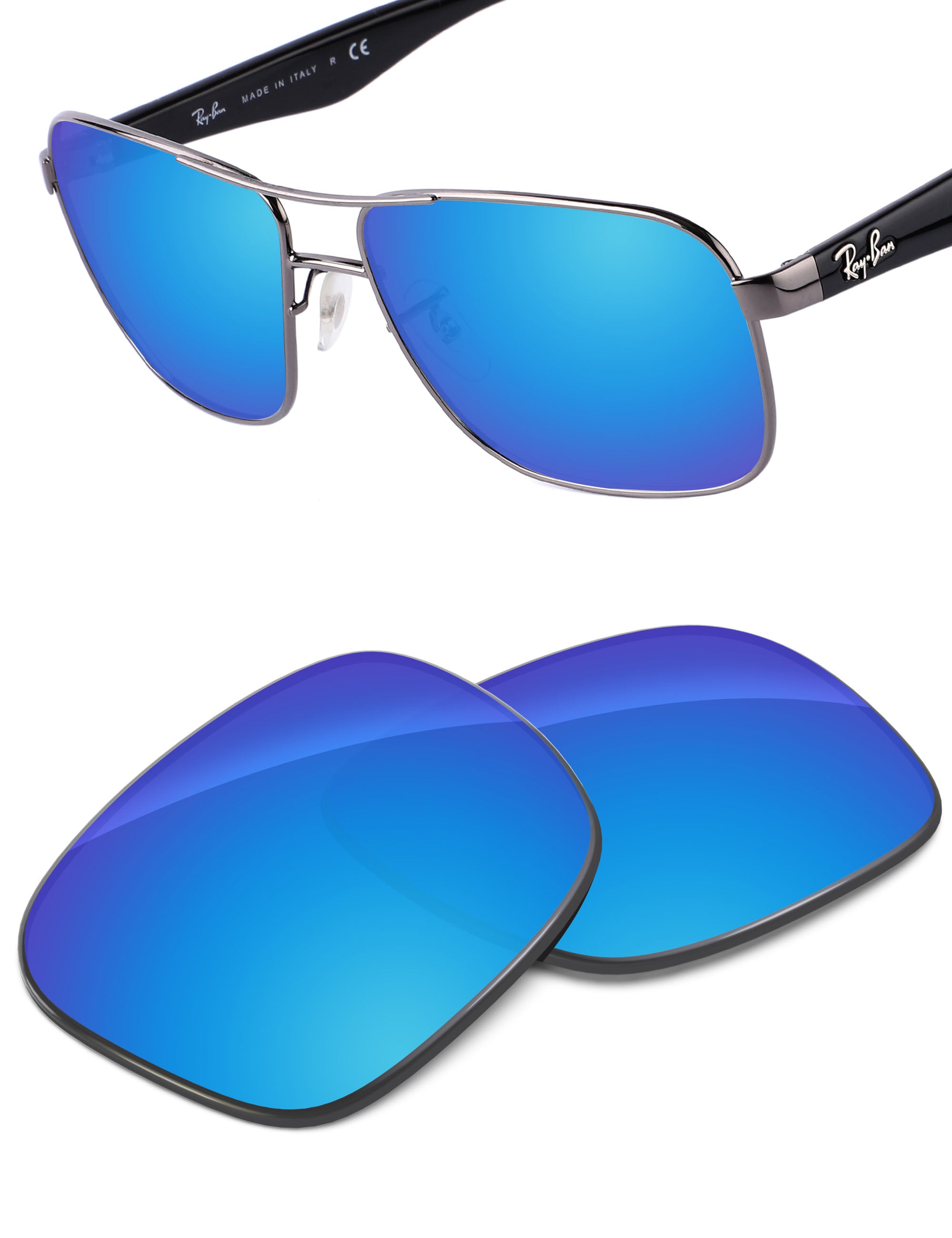 Sky Blue FlashMirror™-Non-Polarized