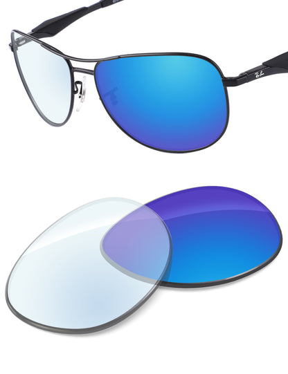 Sky Blue FlashMirror™ Photochromic-Non-Polarized
