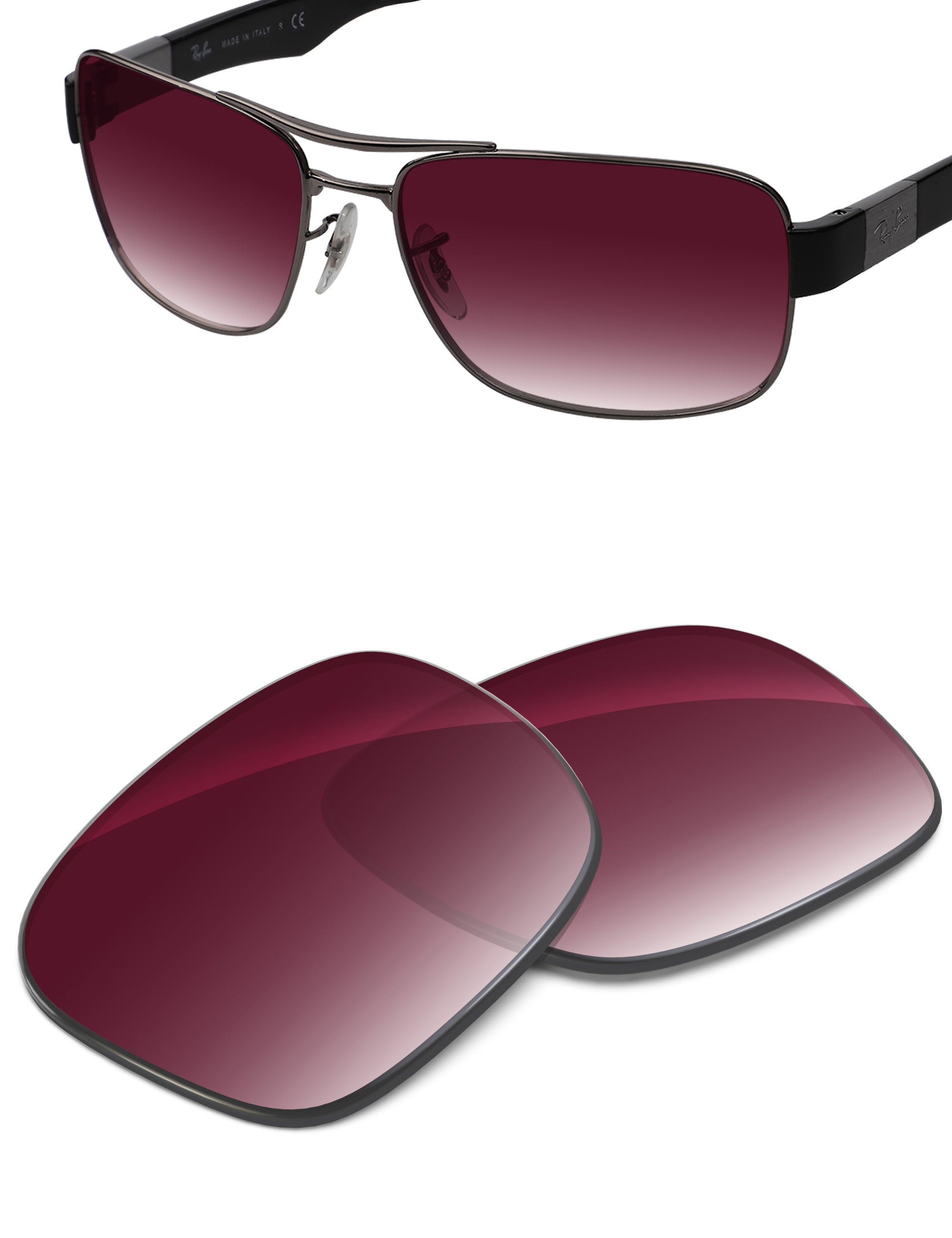 Wine Red Gradient-Non-Polarized