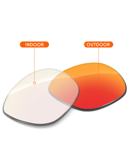 Fire Red FlashMirror™ Photochromic-Non-Polarized