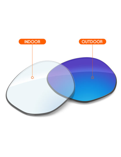 Sky Blue FlashMirror™ Photochromic-Non-Polarized