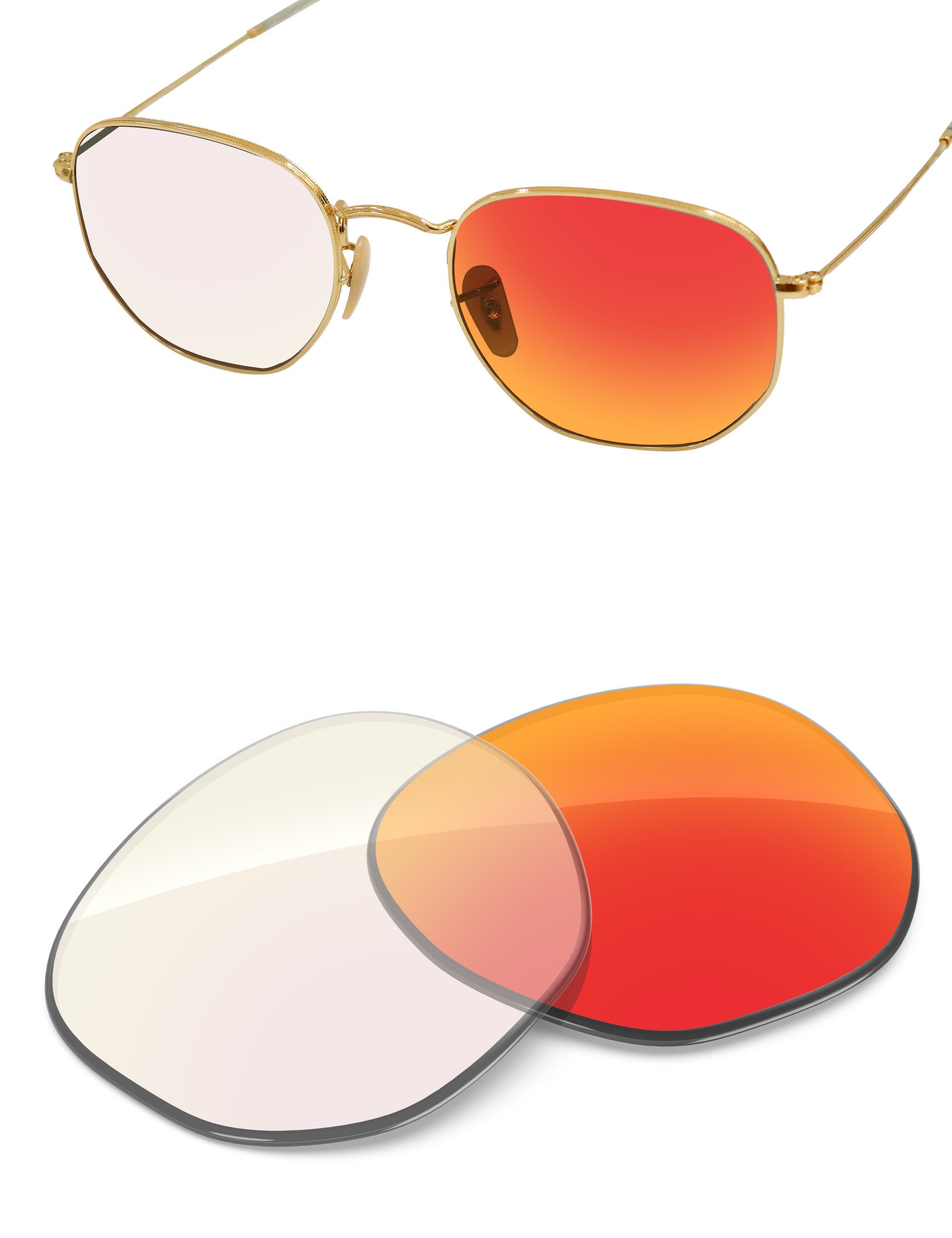 Fire Red FlashMirror™ Photochromic-Non-Polarized