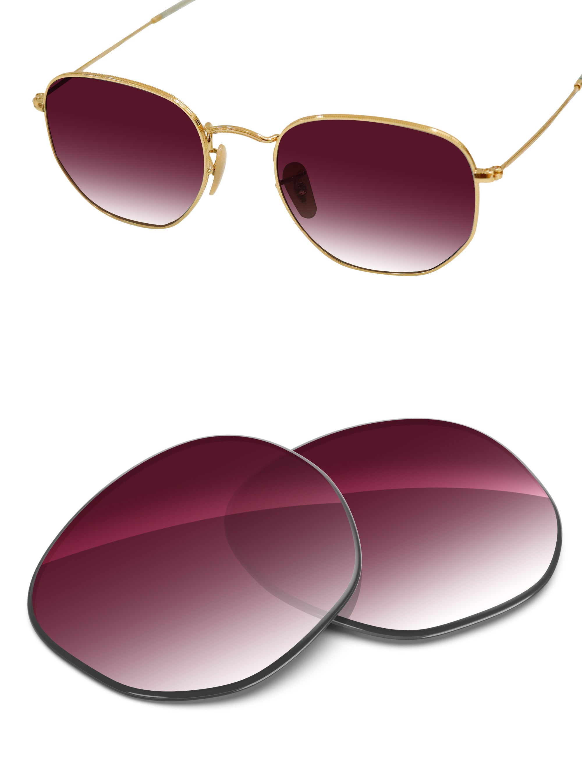 Wine Red Gradient-Non-Polarized