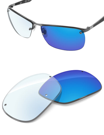 Sky Blue FlashMirror™ Photochromic-Non-Polarized