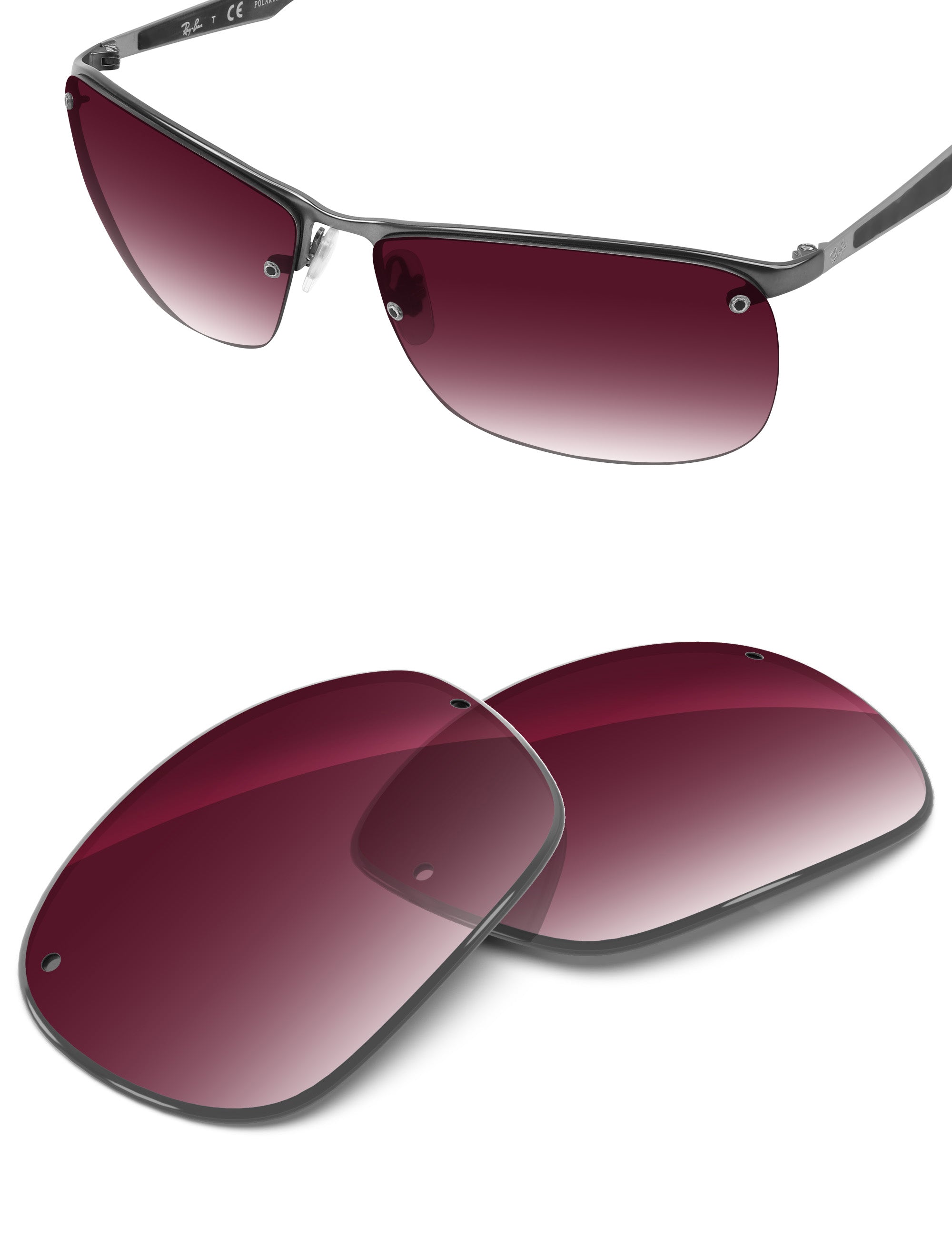 Wine Red Gradient-Non-Polarized