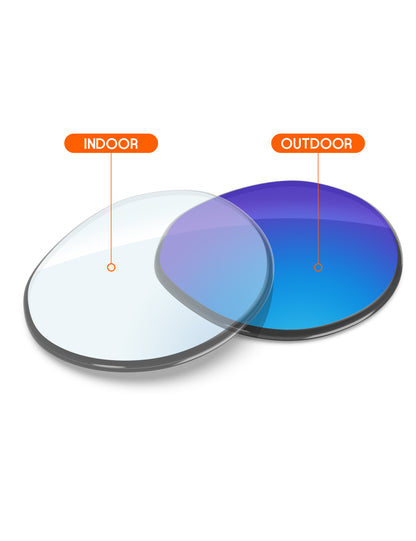 Sky Blue FlashMirror™ Photochromic-Non-Polarized