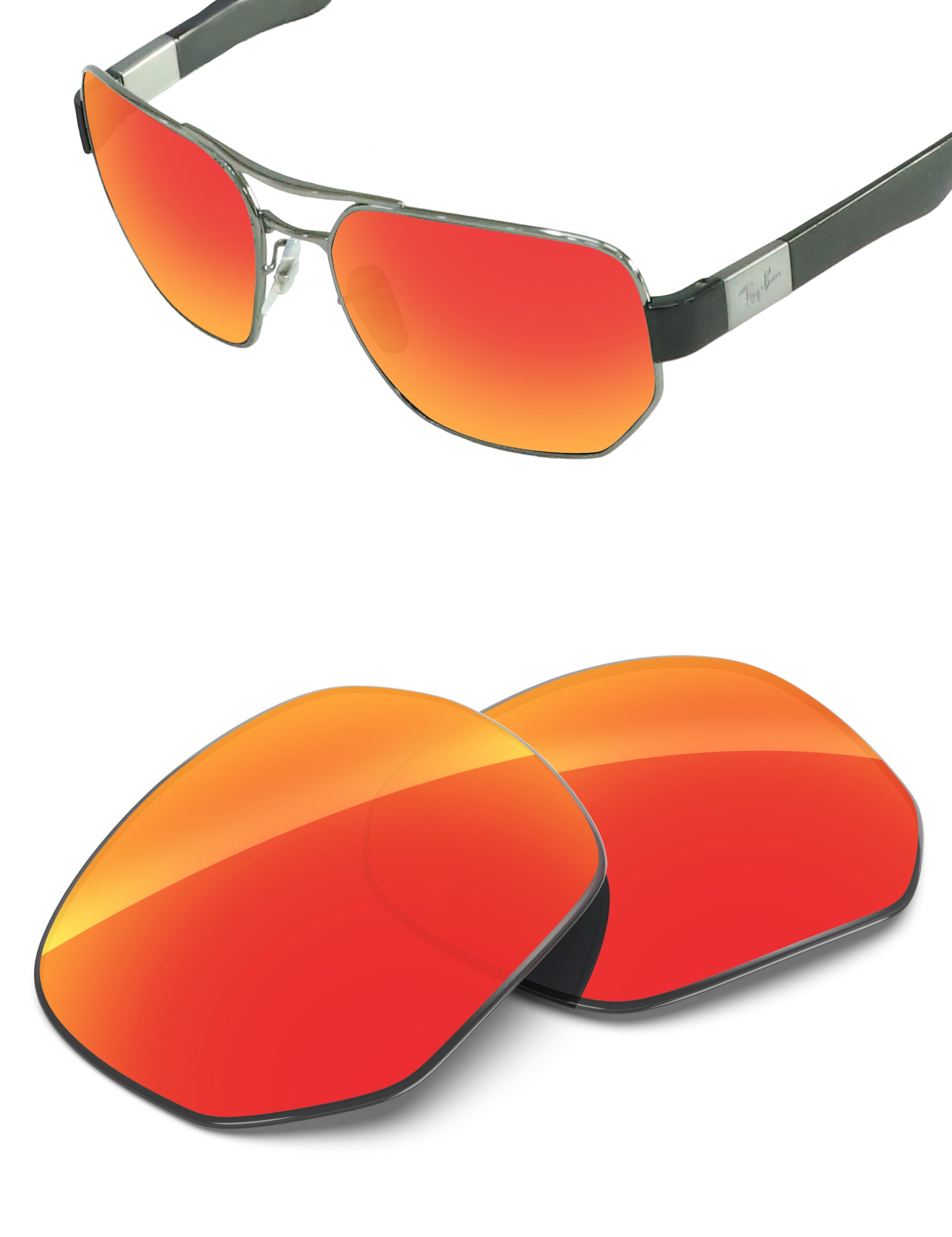 Fire Red FlashMirror™-Non-Polarized