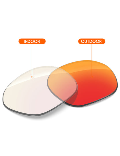 Fire Red FlashMirror™ Photochromic-Non-Polarized