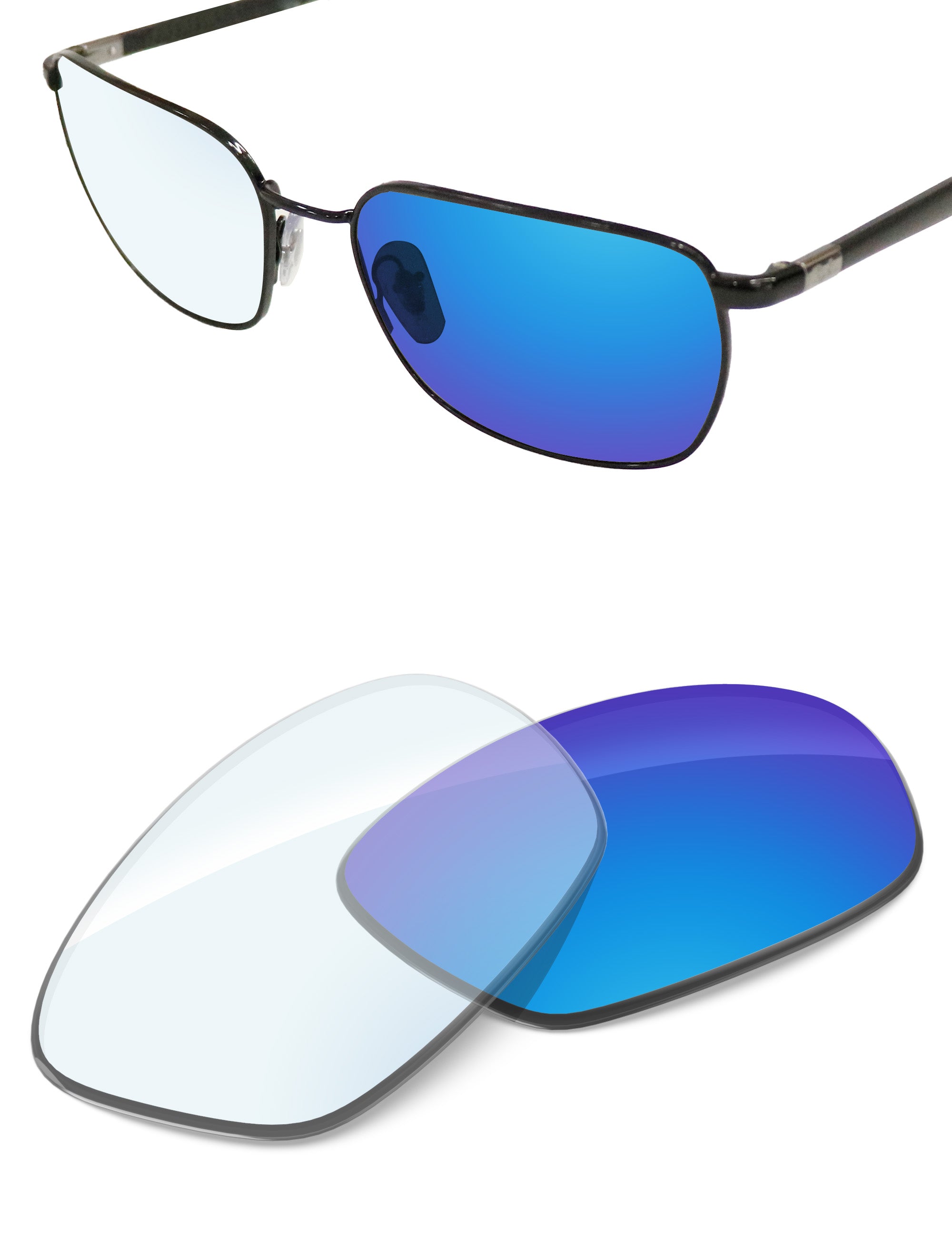 Sky Blue FlashMirror™ Photochromic-Non-Polarized