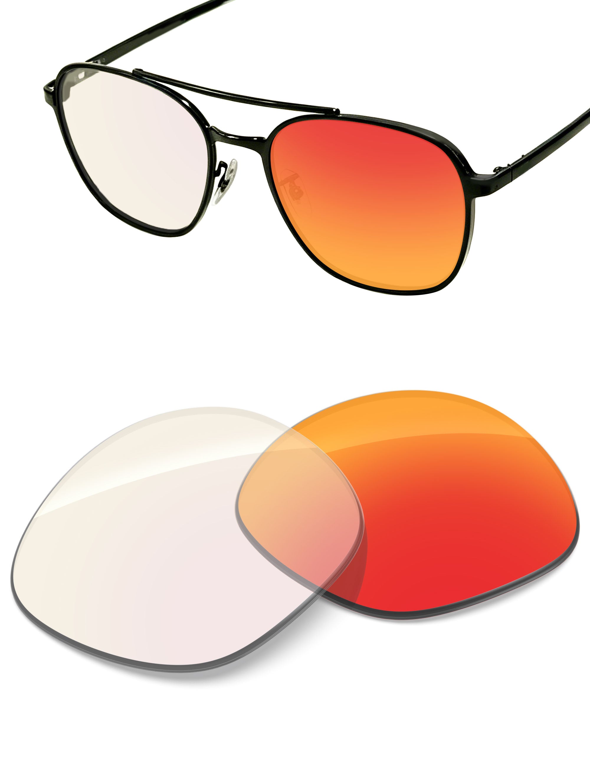 Fire Red FlashMirror™ Photochromic-Non-Polarized