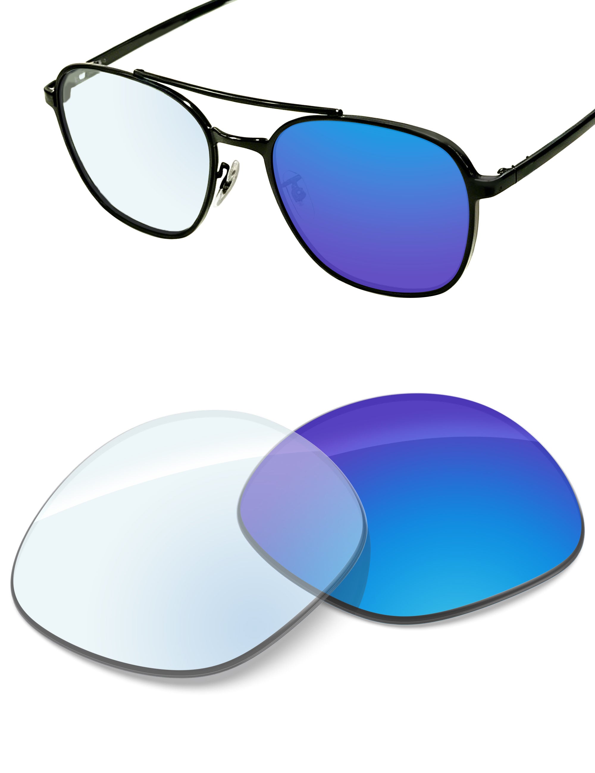 Sky Blue FlashMirror™ Photochromic-Non-Polarized