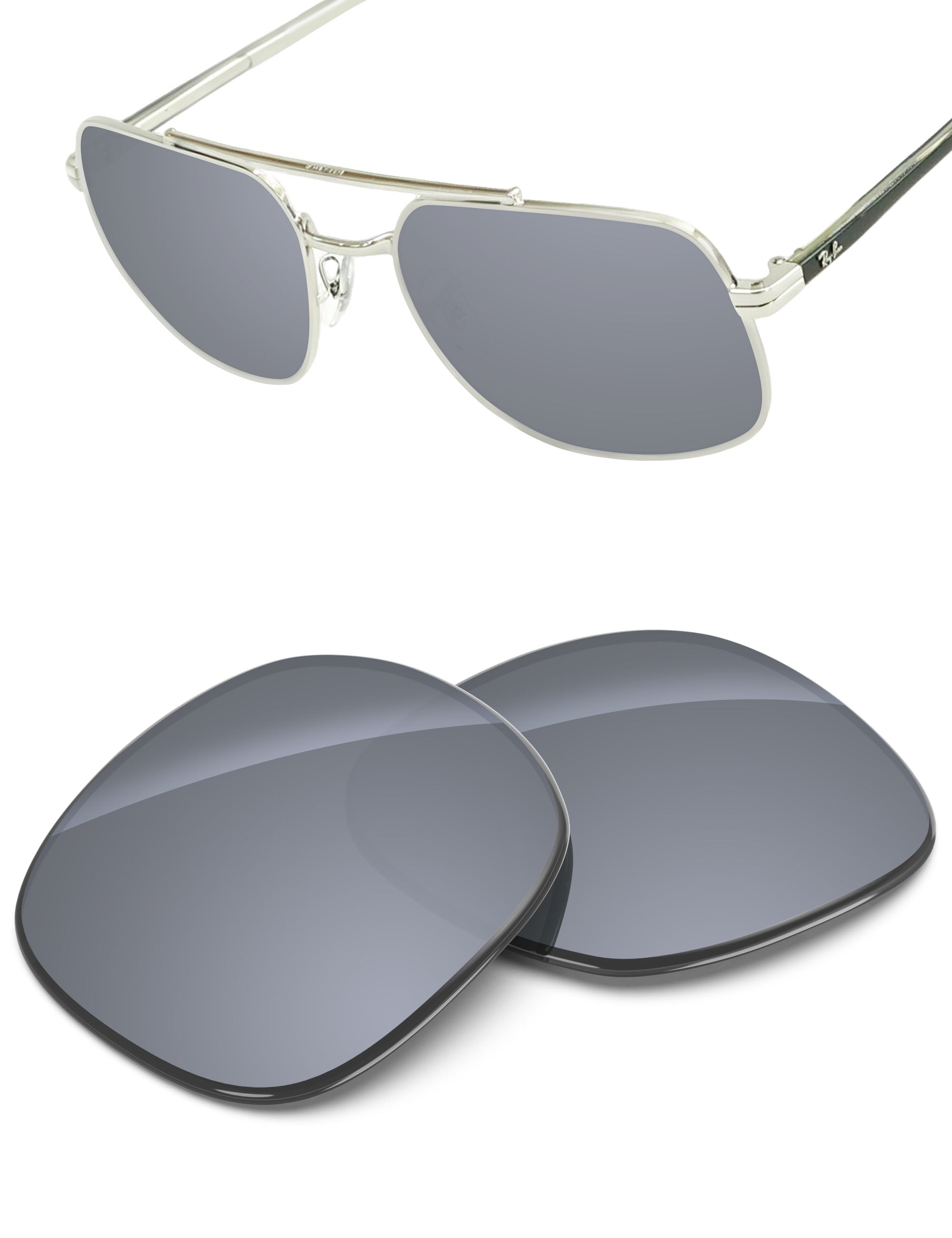 Silver Metallic FlashMirror™-Non-Polarized