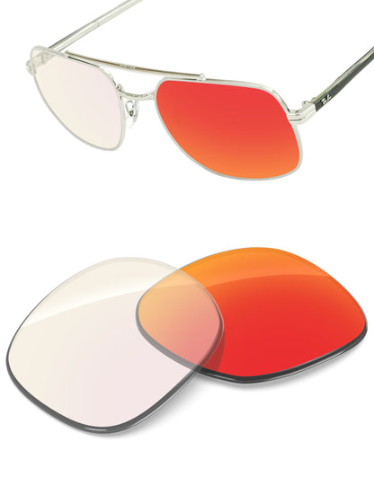 Fire Red FlashMirror™ Photochromic-Non-Polarized