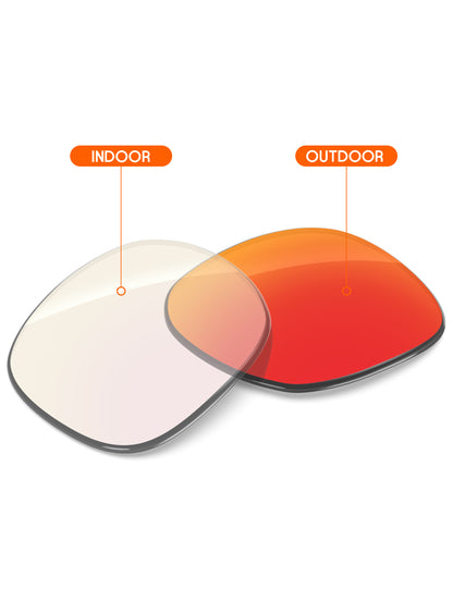 Fire Red FlashMirror™ Photochromic-Non-Polarized