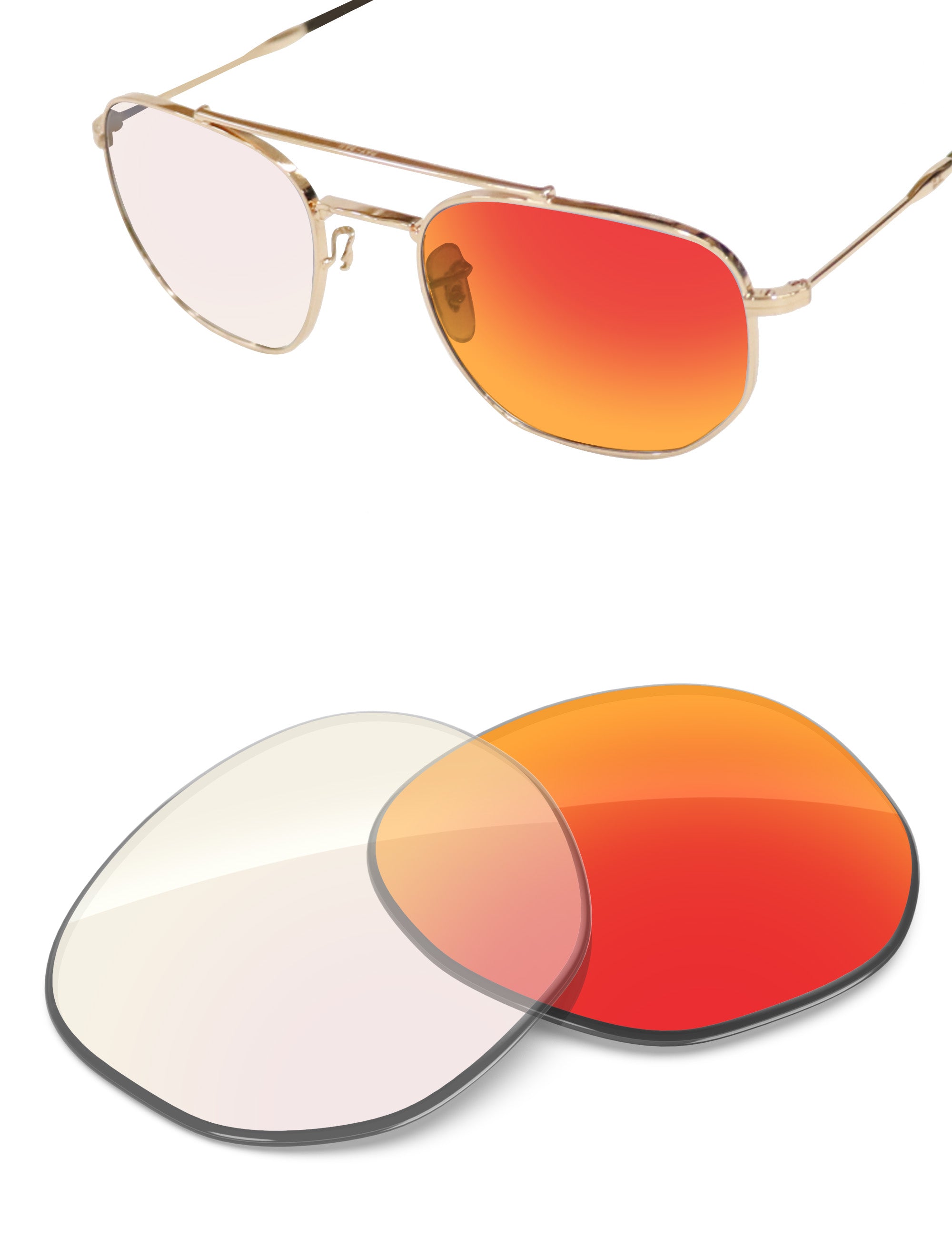 Fire Red FlashMirror™ Photochromic-Non-Polarized