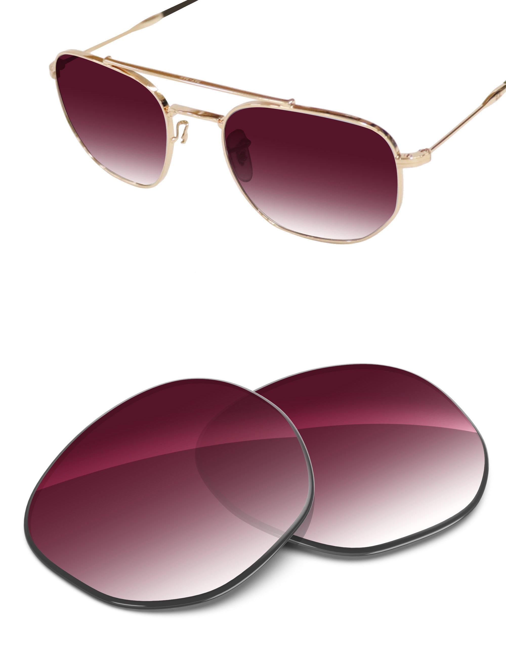 Wine Red Gradient-Non-Polarized