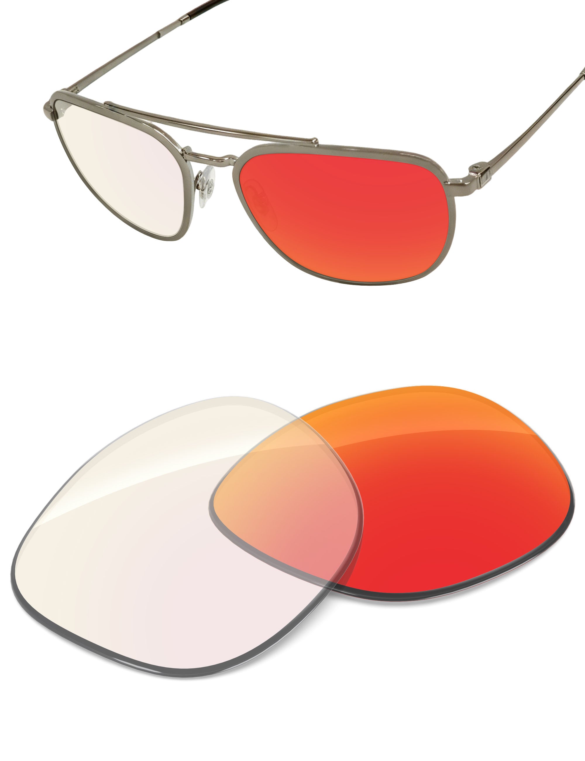 Fire Red FlashMirror™ Photochromic-Non-Polarized